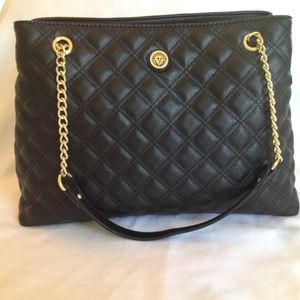 NWT Anne Klein Black Quilted Shoulder Bag